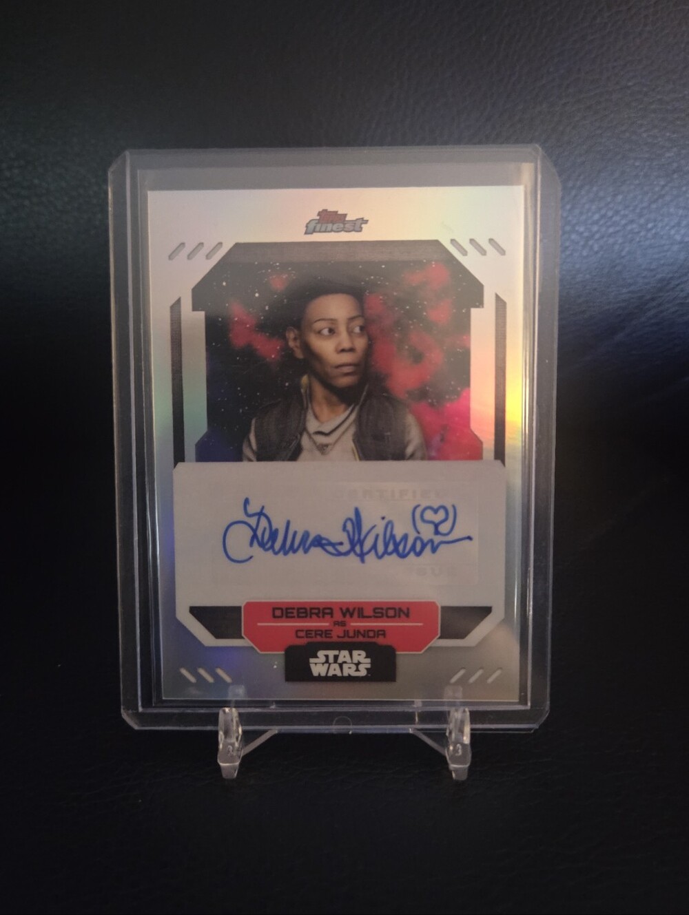 2023 Topps Finest Star Wars Autograph Holo Cere Junda Trading Card